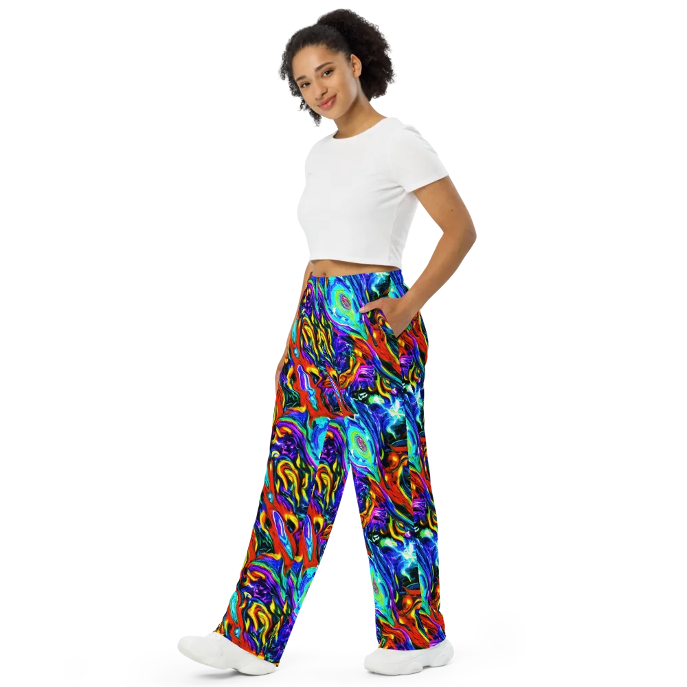 Atomic Marbling on Wide-Leg Pants — Left Front