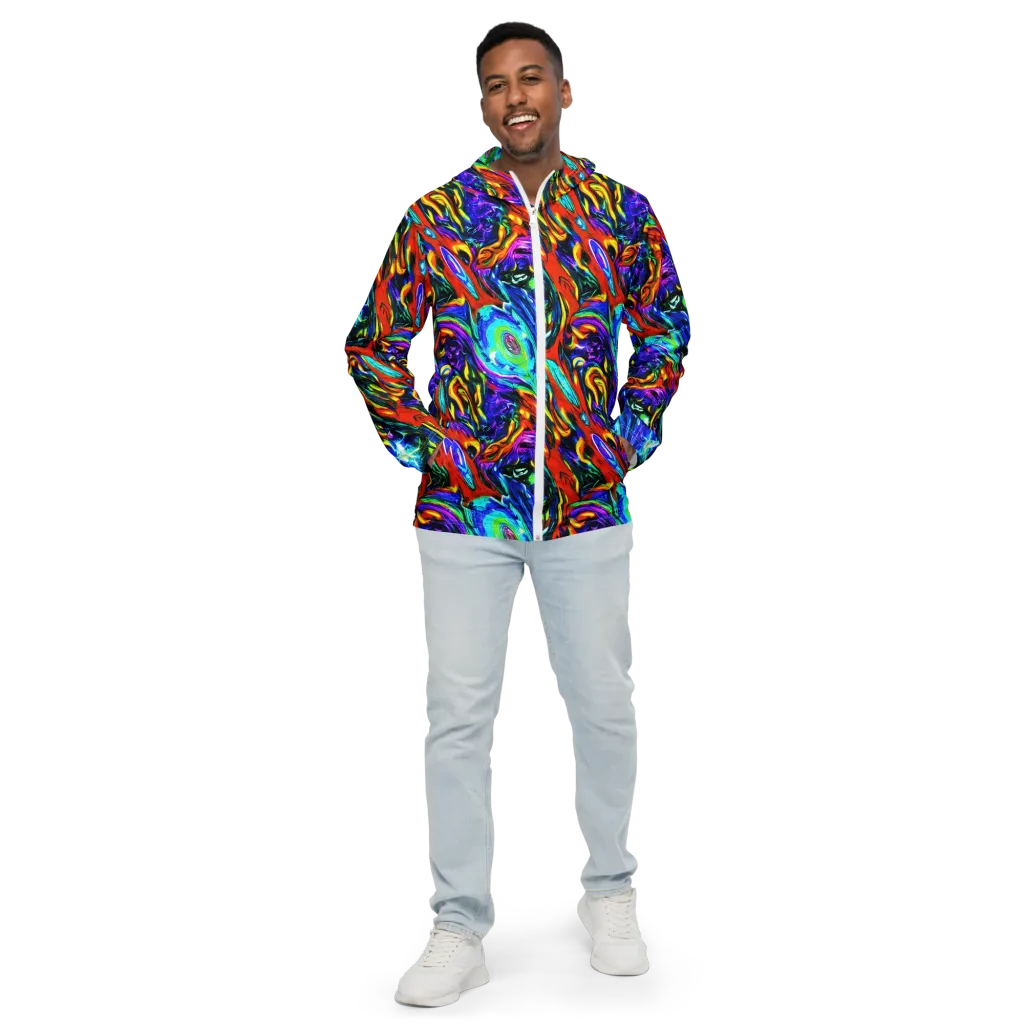 Atomic Marbling on Men's Windbreaker — Front