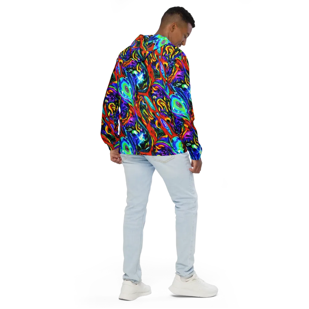 Atomic Marbling on Men's Windbreaker — Back