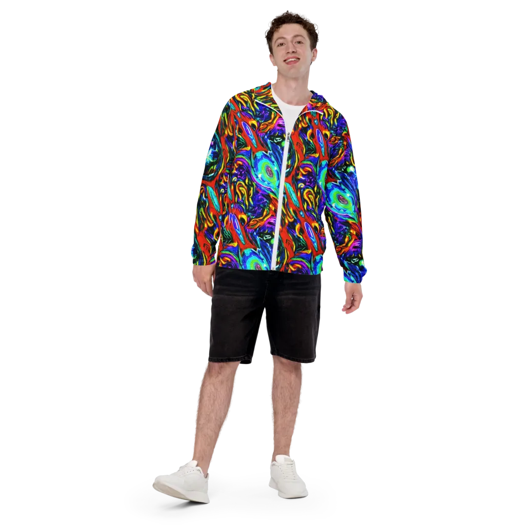 Atomic Marbling on Men's Windbreaker — Front