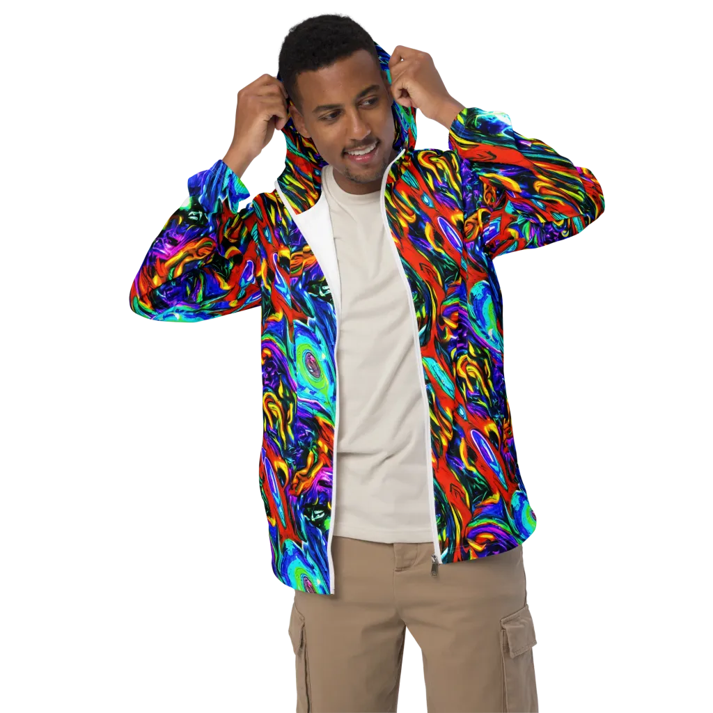 Atomic Marbling on Men's Windbreaker — Front