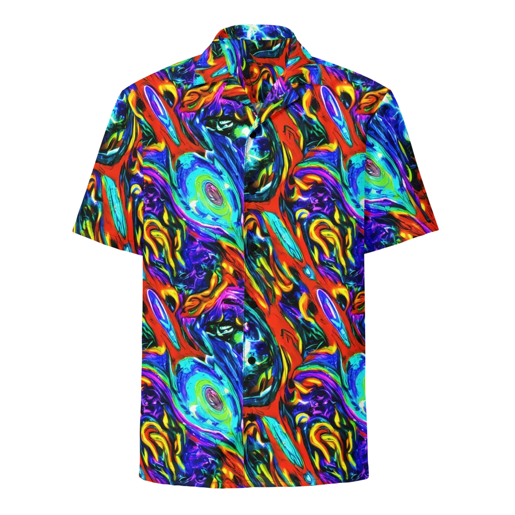 Atomic Marbling on Button Shirt — Front
