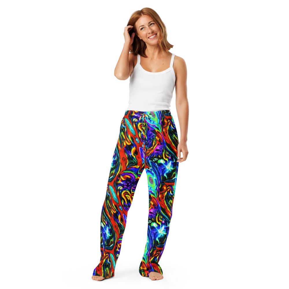 Atomic Marbling on Women's Pajama Pants — Front