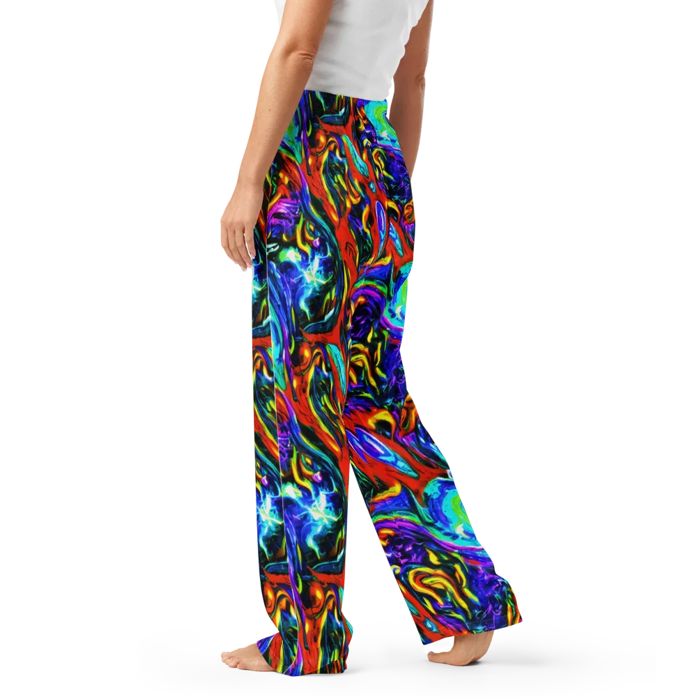 Atomic Marbling on Women's Pajama Pants — Left