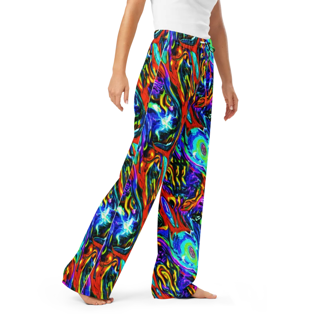 Atomic Marbling on Women's Pajama Pants — Right Front