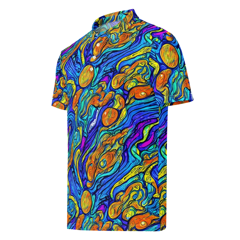 Sonic Sea on Men's Slim Fit Polo Shirt — Left Front