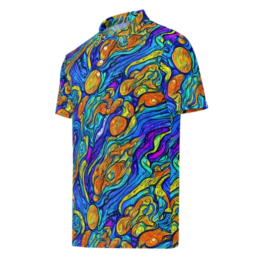 Sonic Sea on a Men's Slim Fit Polo Shirt