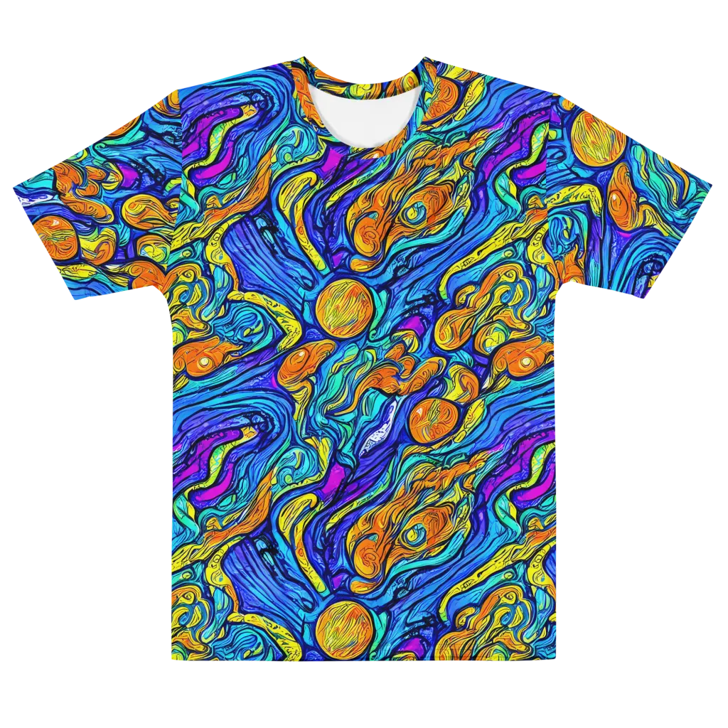 Sonic Sea on Men's Cotton Crew Neck T-Shirt — Front