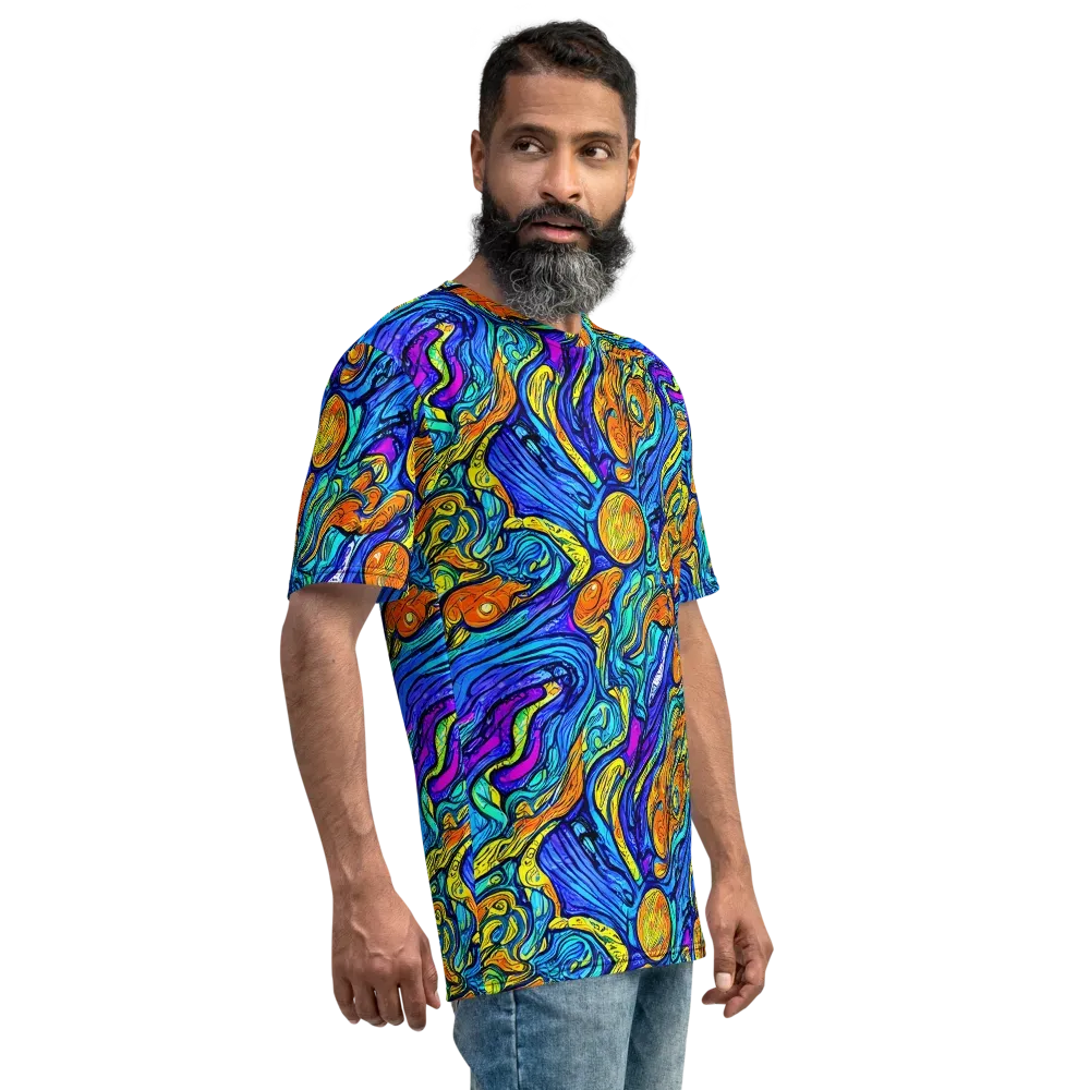 Sonic Sea on Men's Crew Neck T-Shirt — Right