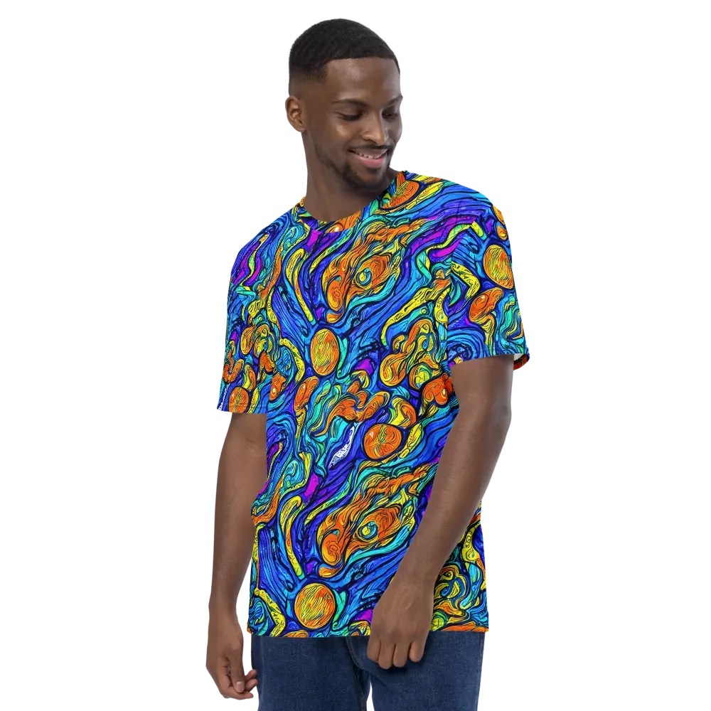 Sonic Sea on Men's Crew Neck T-Shirt — Left