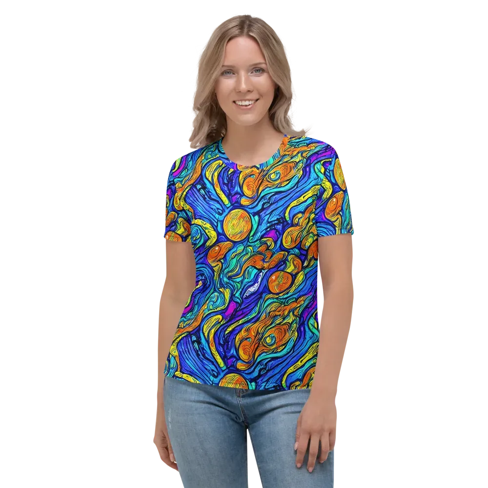 Sonic Sea on Women's Crew Neck T-Shirt — Front