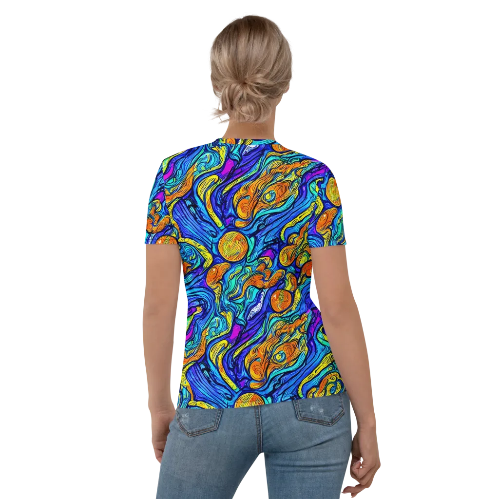 Sonic Sea on Women's Crew Neck T-Shirt — Back