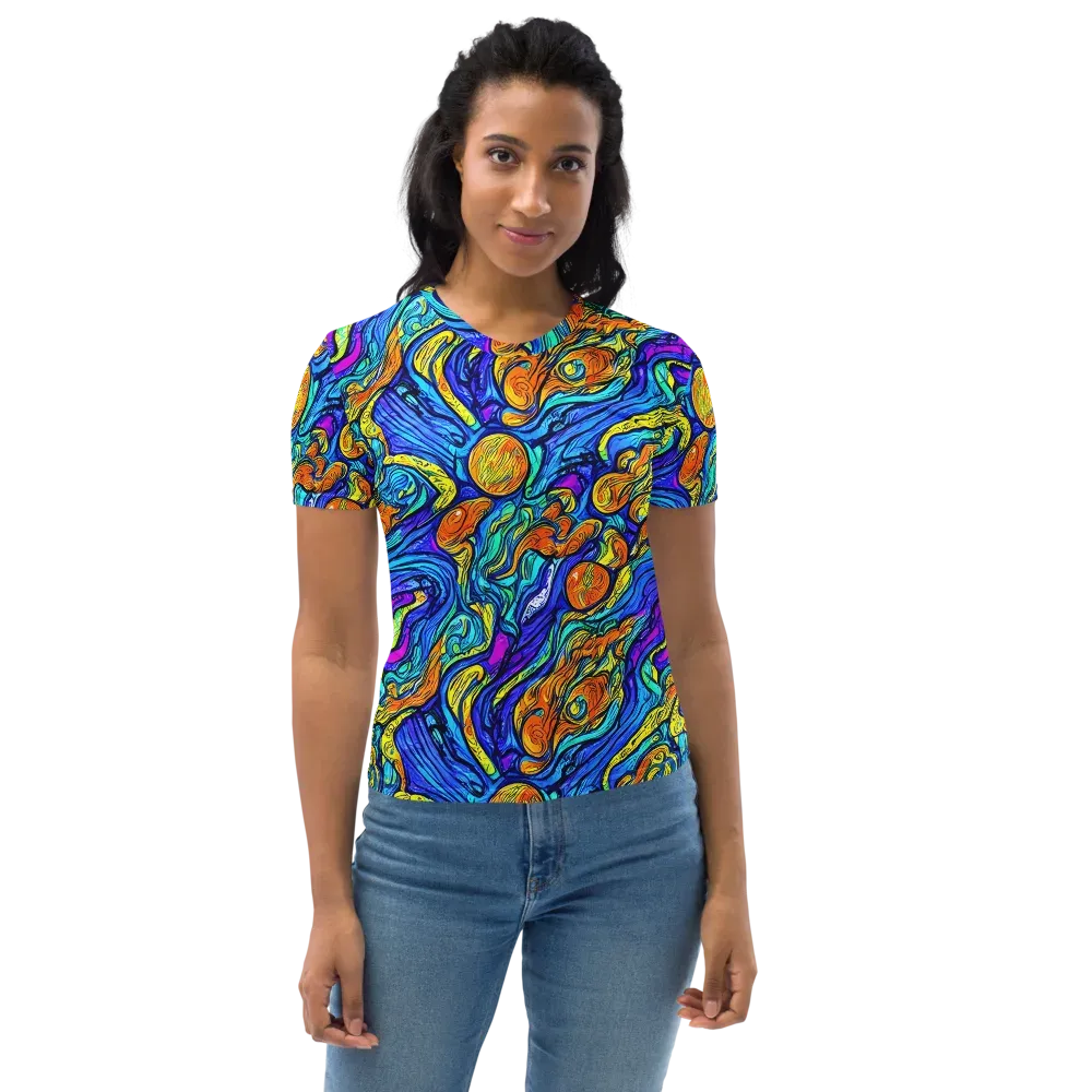 Sonic Sea on Women's Crew Neck T-Shirt — Front