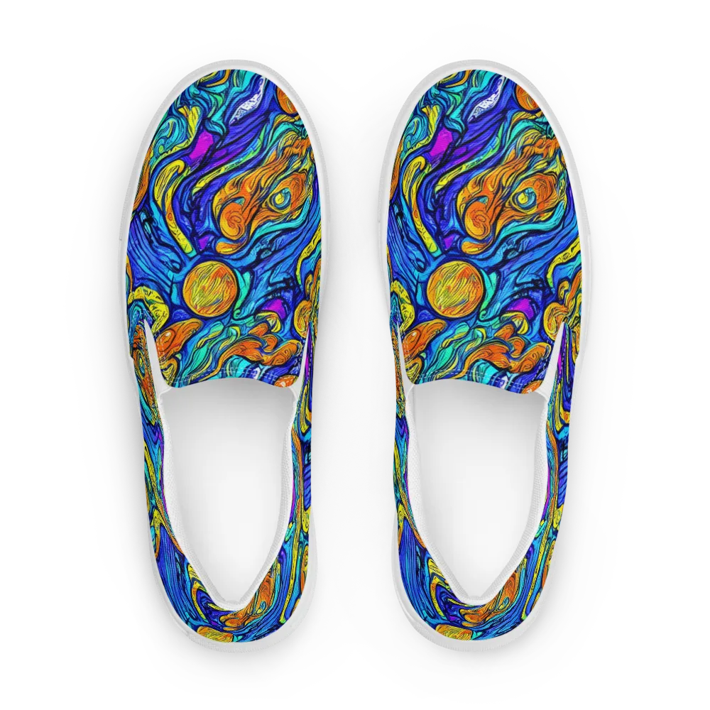 Sonic Sea on Men's Slip-On Canvas Shoes — Front