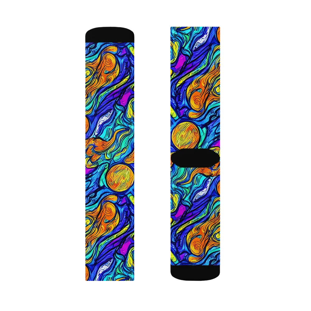 Sonic Sea on Socks — Right Sock