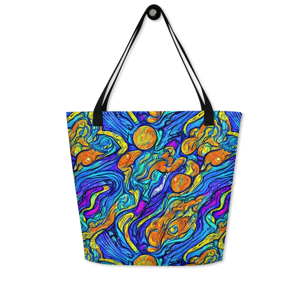 Sonic Sea on Large Tote Bag W/ Pocket — Front