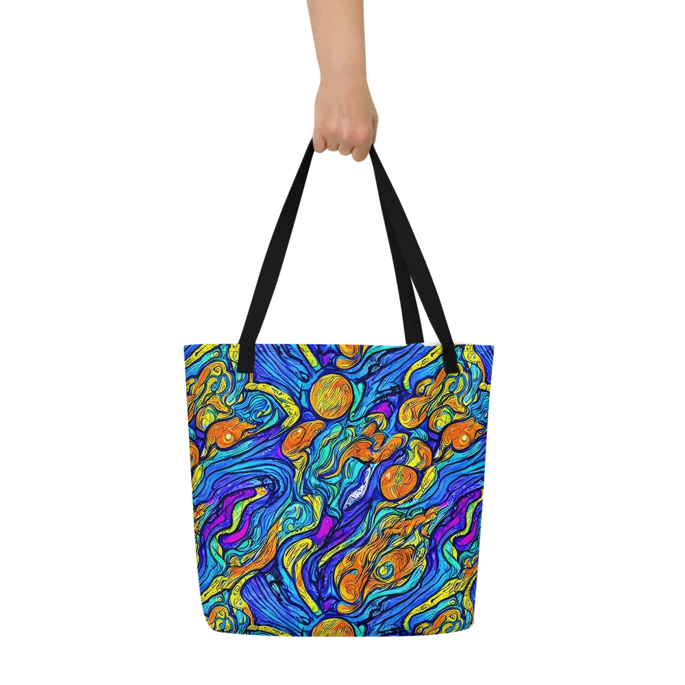 Sonic Sea on Large Tote Bag W/ Pocket — Front