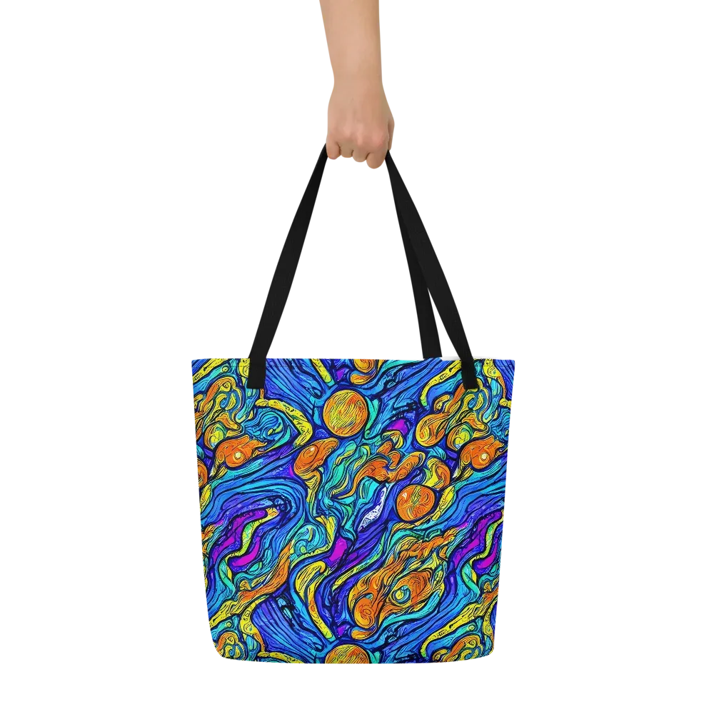 Sonic Sea on Large Tote Bag W/ Pocket — Front