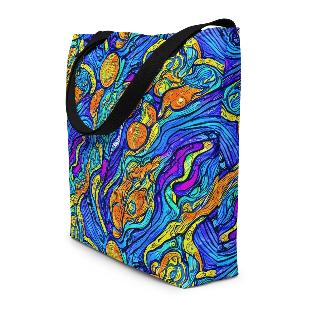 Sonic Sea on Large Tote Bag W/ Pocket — Front