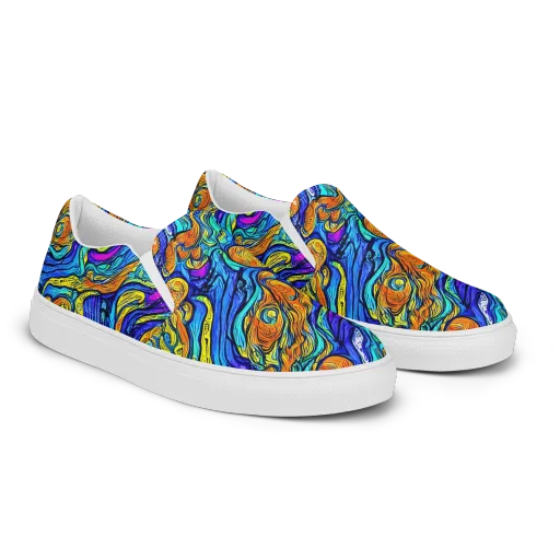 Sonic Sea on a Women's Slip-On Canvas Shoes
