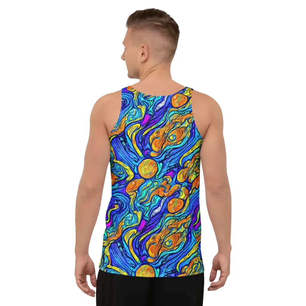 Sonic Sea on Men's Tank Top — Back