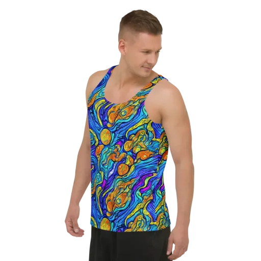 Sonic Sea on a Men's Tank Top