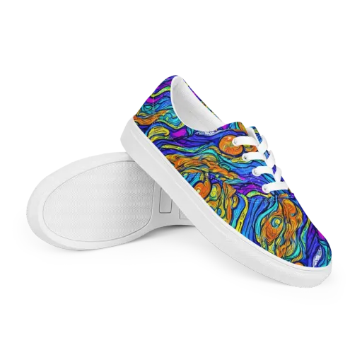 Sonic Sea on a Men's Lace-Up Canvas Shoes