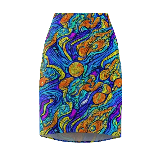 Sonic Sea on a Pencil Skirt