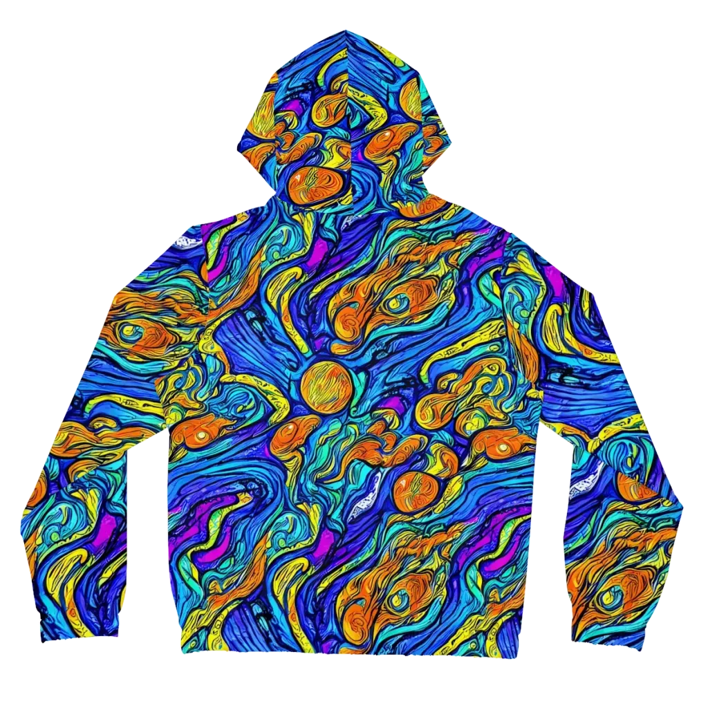 Sonic Sea on Women's Full-Zip Hoodie — Back