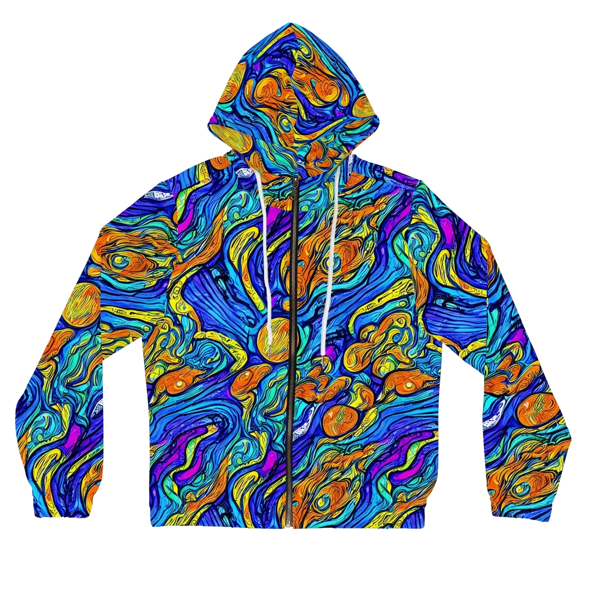 Sonic Sea on Women's Full-Zip Hoodie — Front