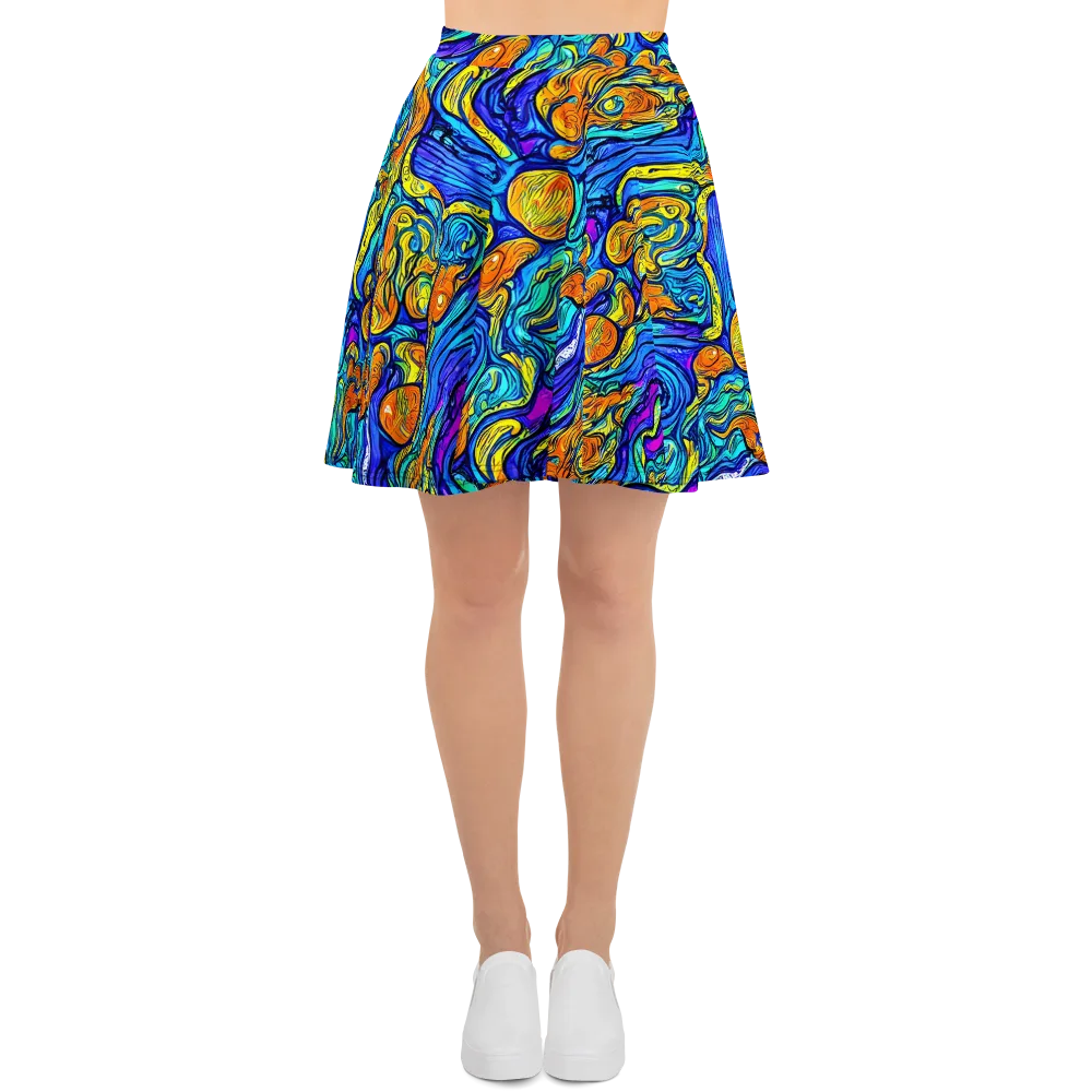 Sonic Sea on Skater Skirt — Front