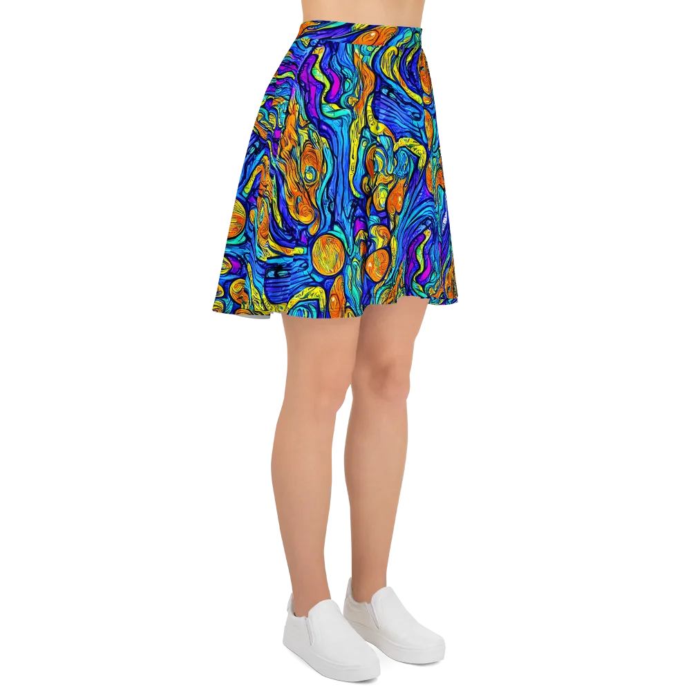 Sonic Sea on Skater Skirt — Right