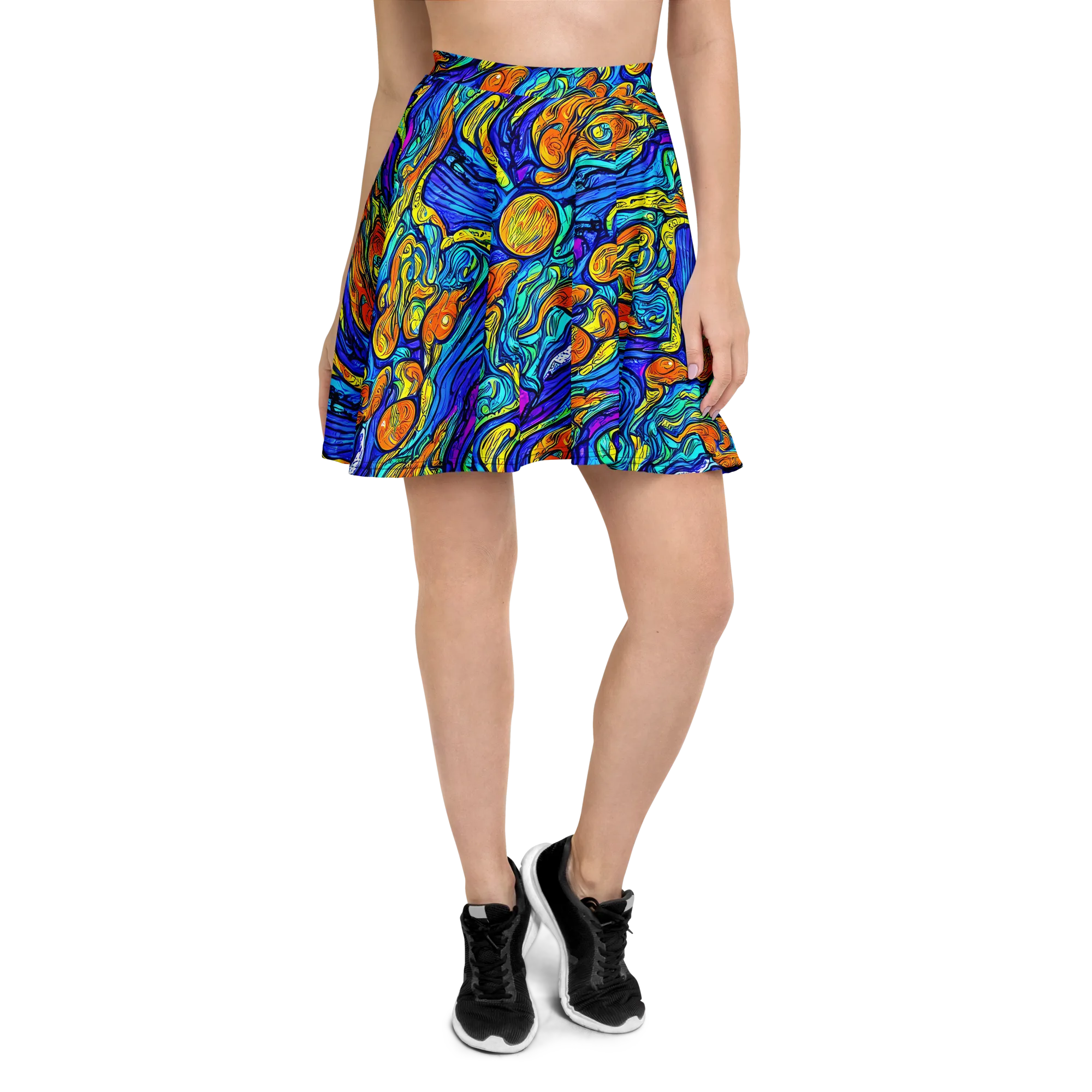 Sonic Sea on Skater Skirt — Front