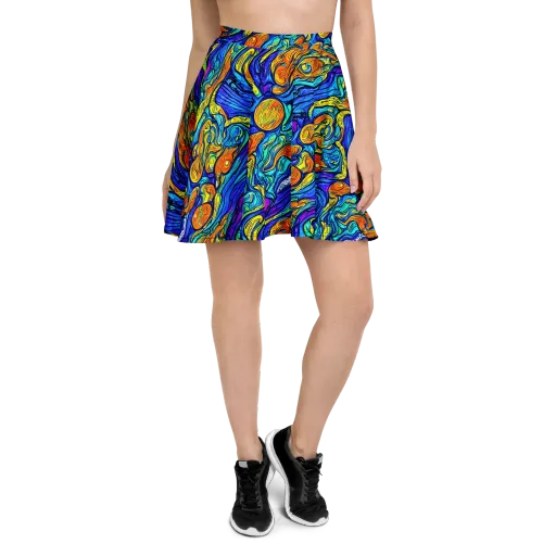Sonic Sea on a Skater Skirt