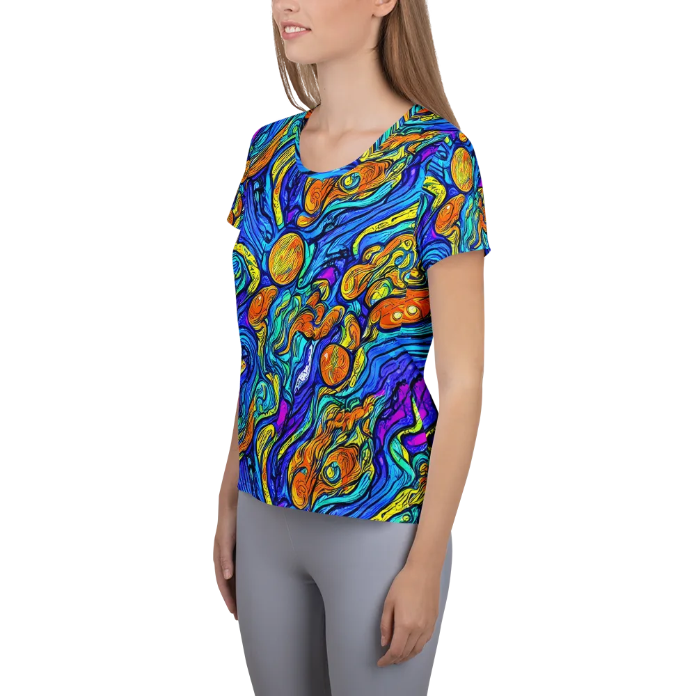Sonic Sea on Women's Athletic T-Shirt — Left