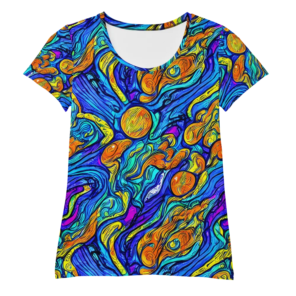 Sonic Sea on Women's Athletic T-Shirt — Front