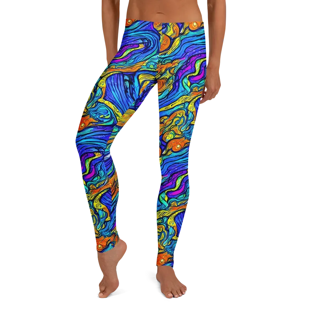 Sonic Sea on Leggings — Front