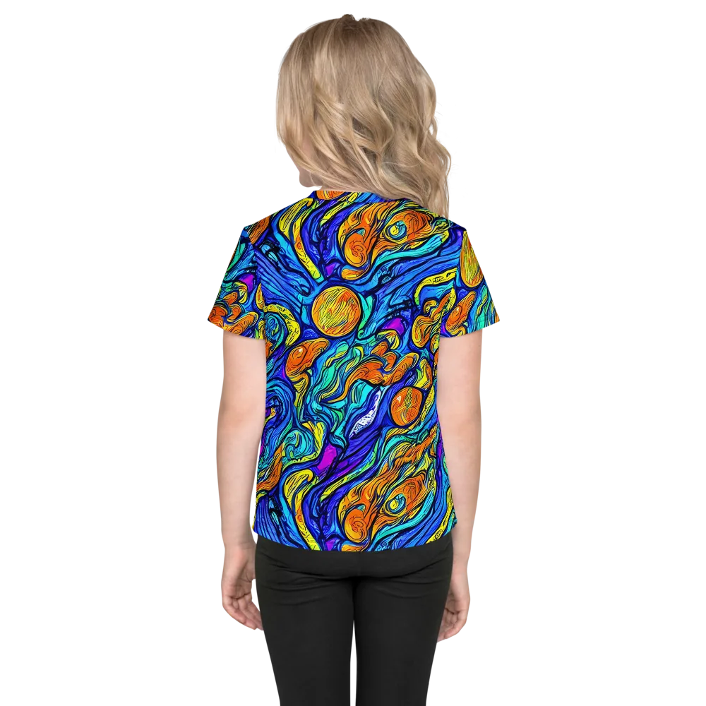 Sonic Sea on Kids Crew Neck T-Shirt — Back