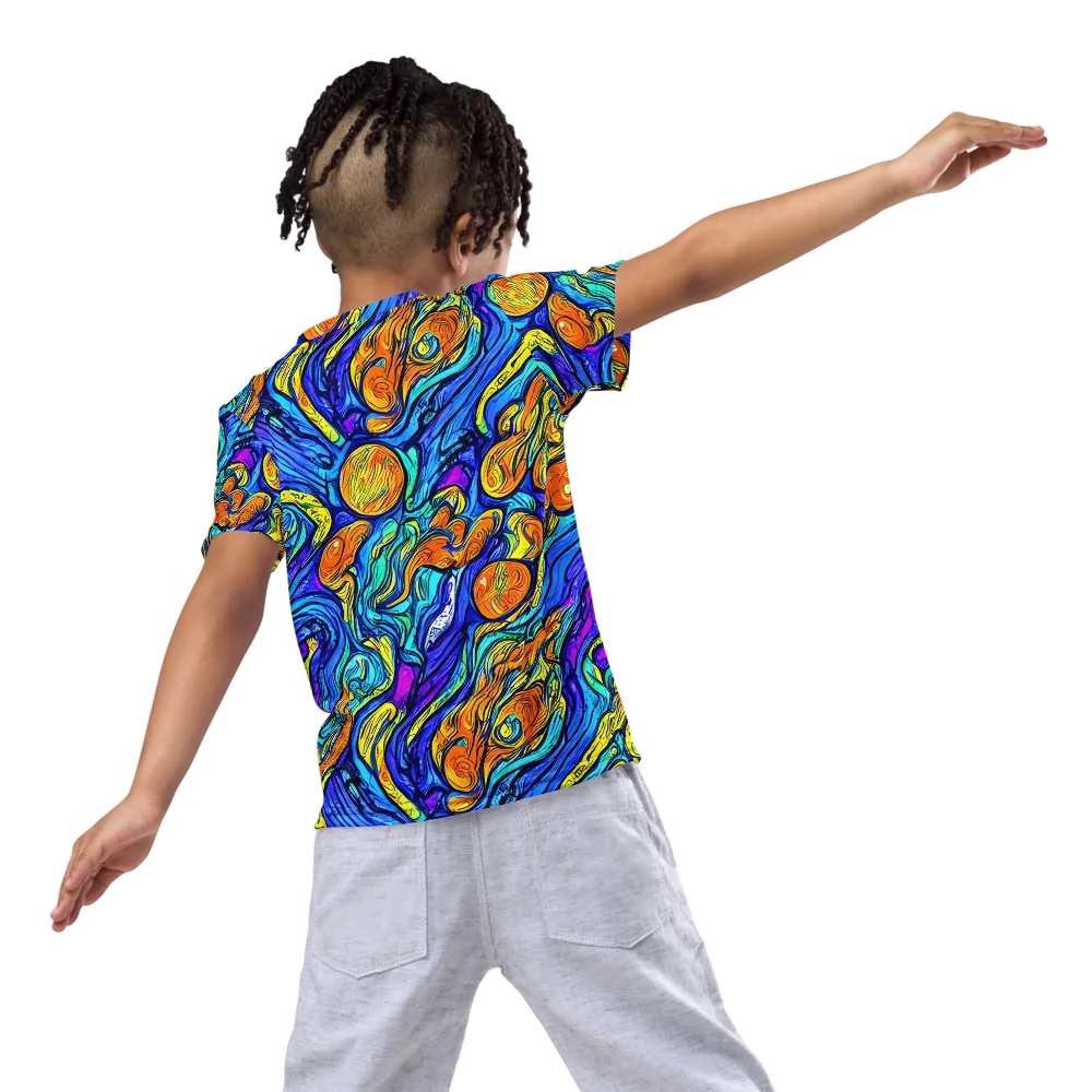 Sonic Sea on Kids Crew Neck T-Shirt — Back