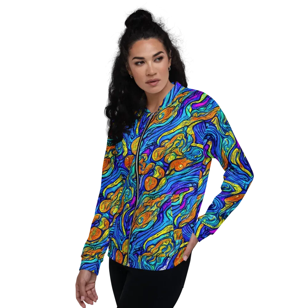Sonic Sea on Bomber Jacket — Left