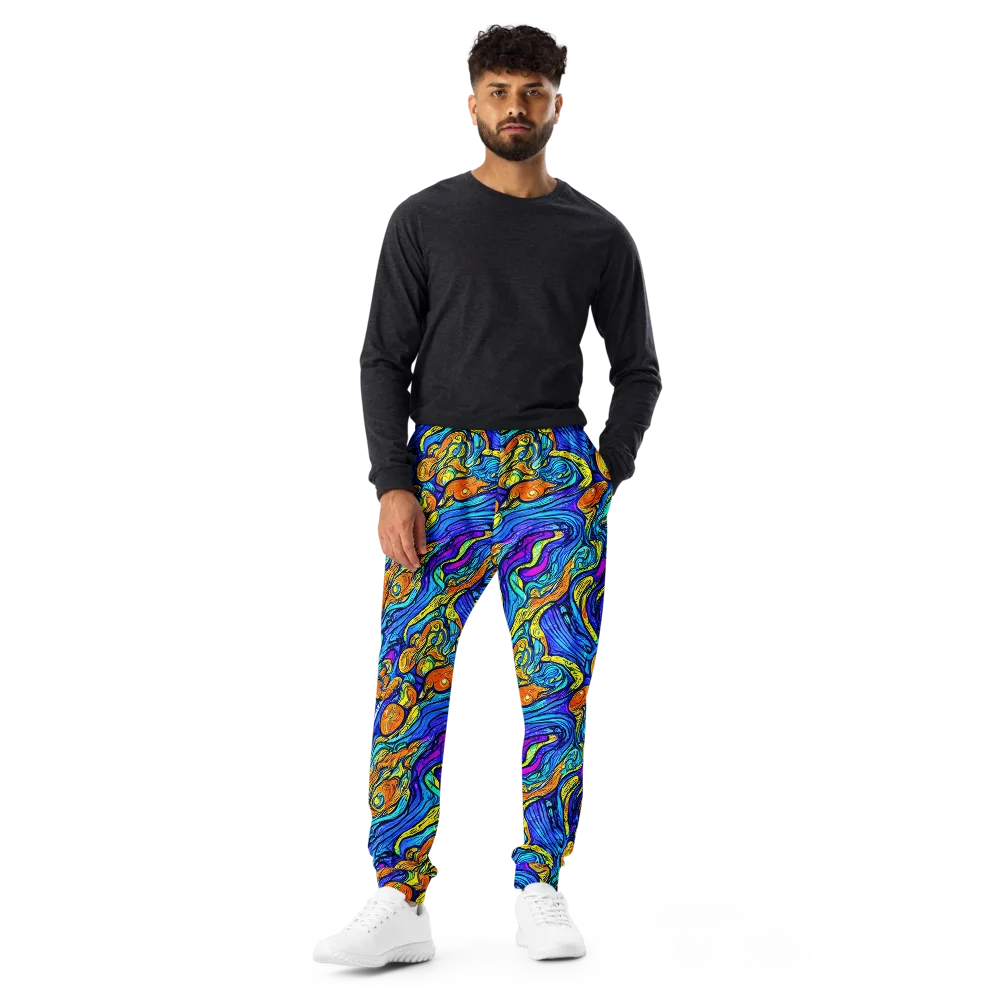 Sonic Sea on Men's Joggers — Front