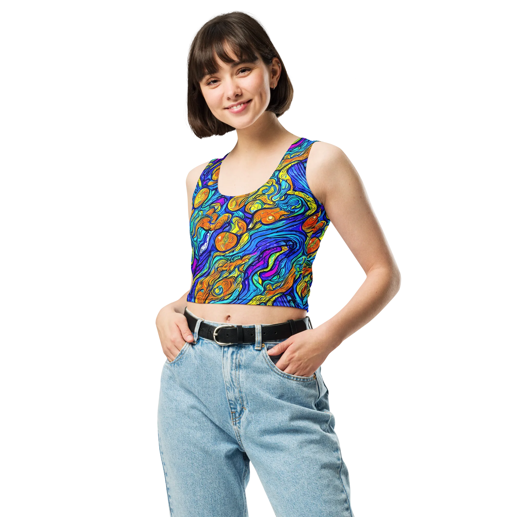 Sonic Sea on Crop Top — Front