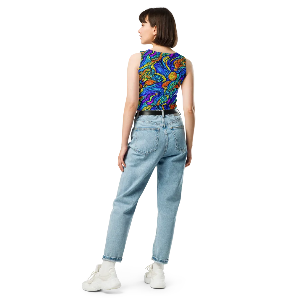 Sonic Sea on Crop Top — Back