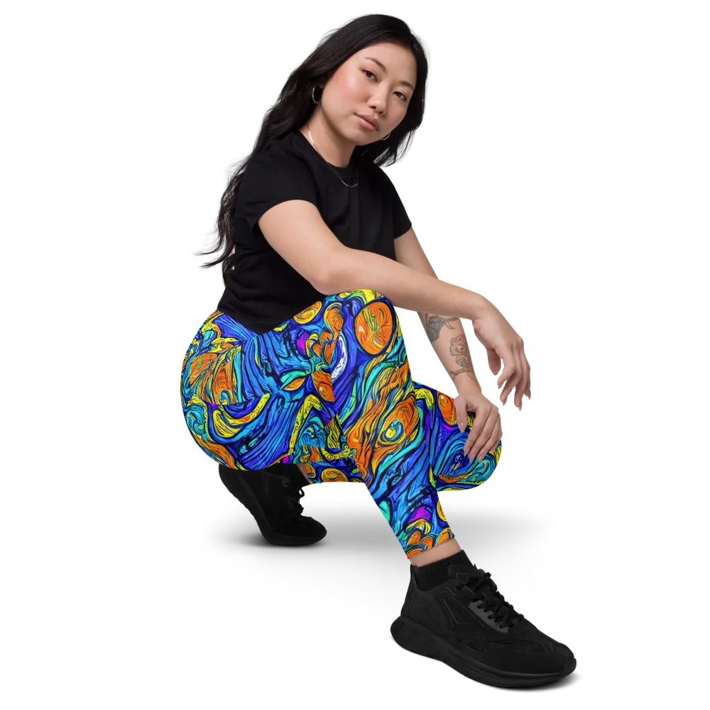 Sonic Sea on Leggings with Pockets — Right Front