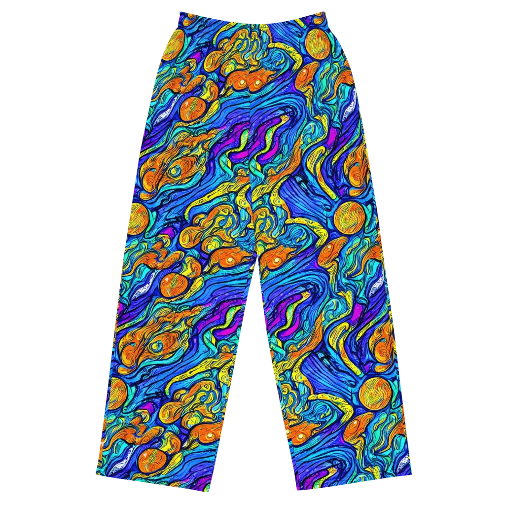 Sonic Sea on Wide-Leg Pants — Front