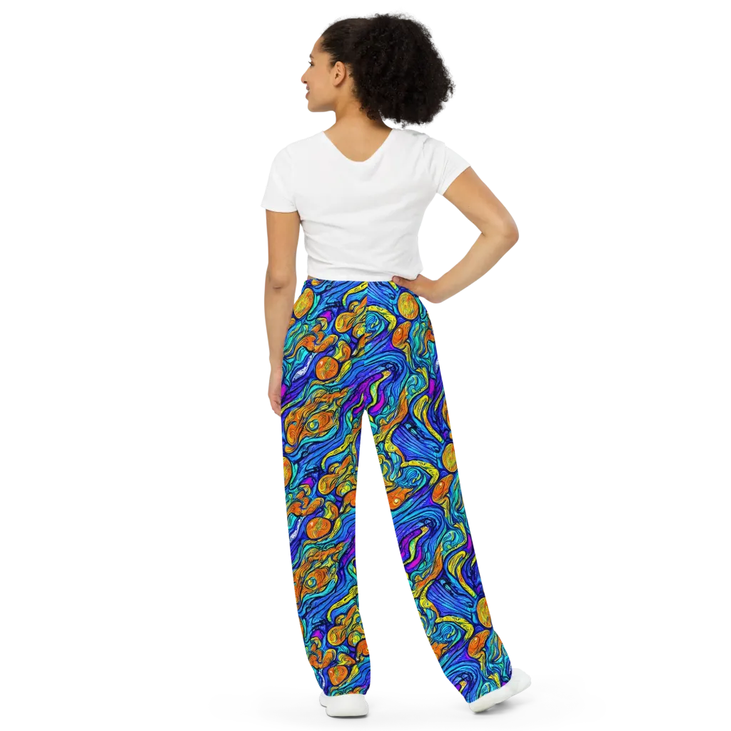 Sonic Sea on Wide-Leg Pants — Back
