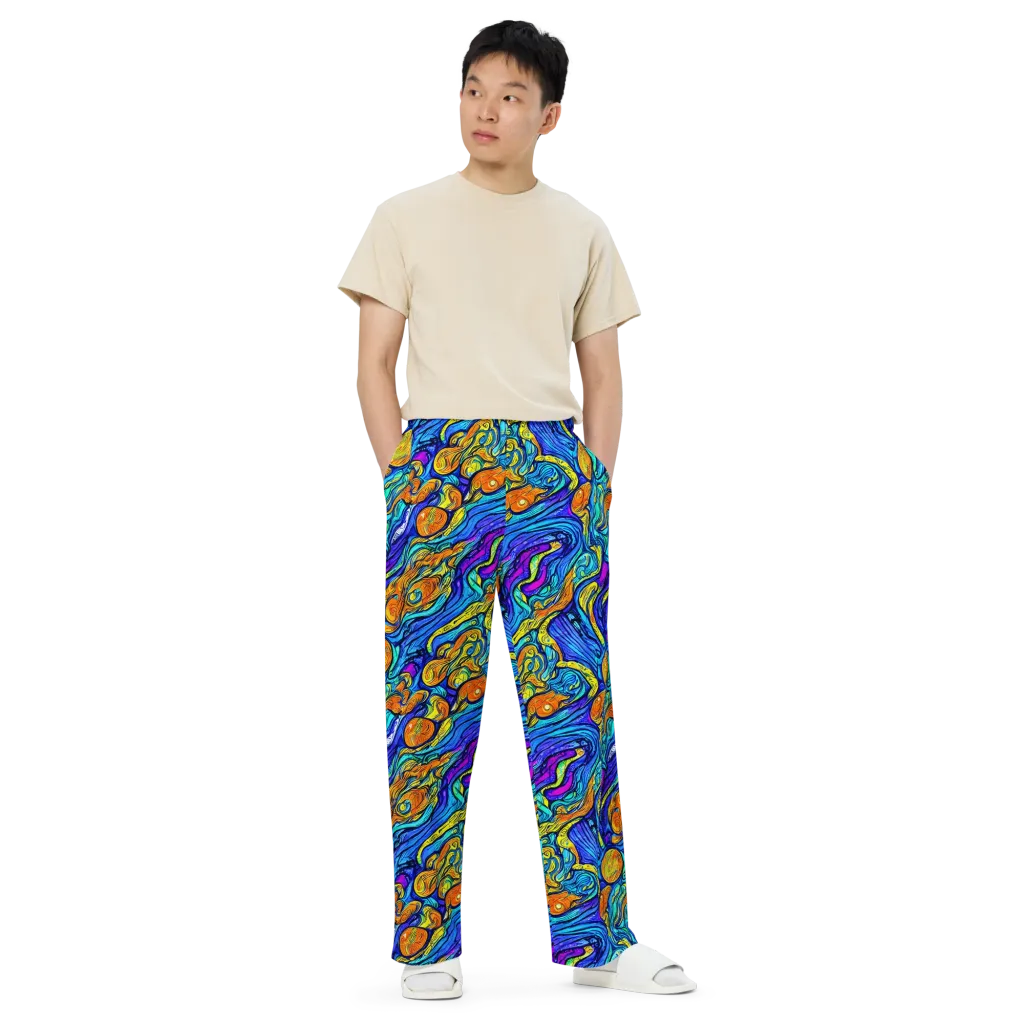 Sonic Sea on Wide-Leg Pants — Front