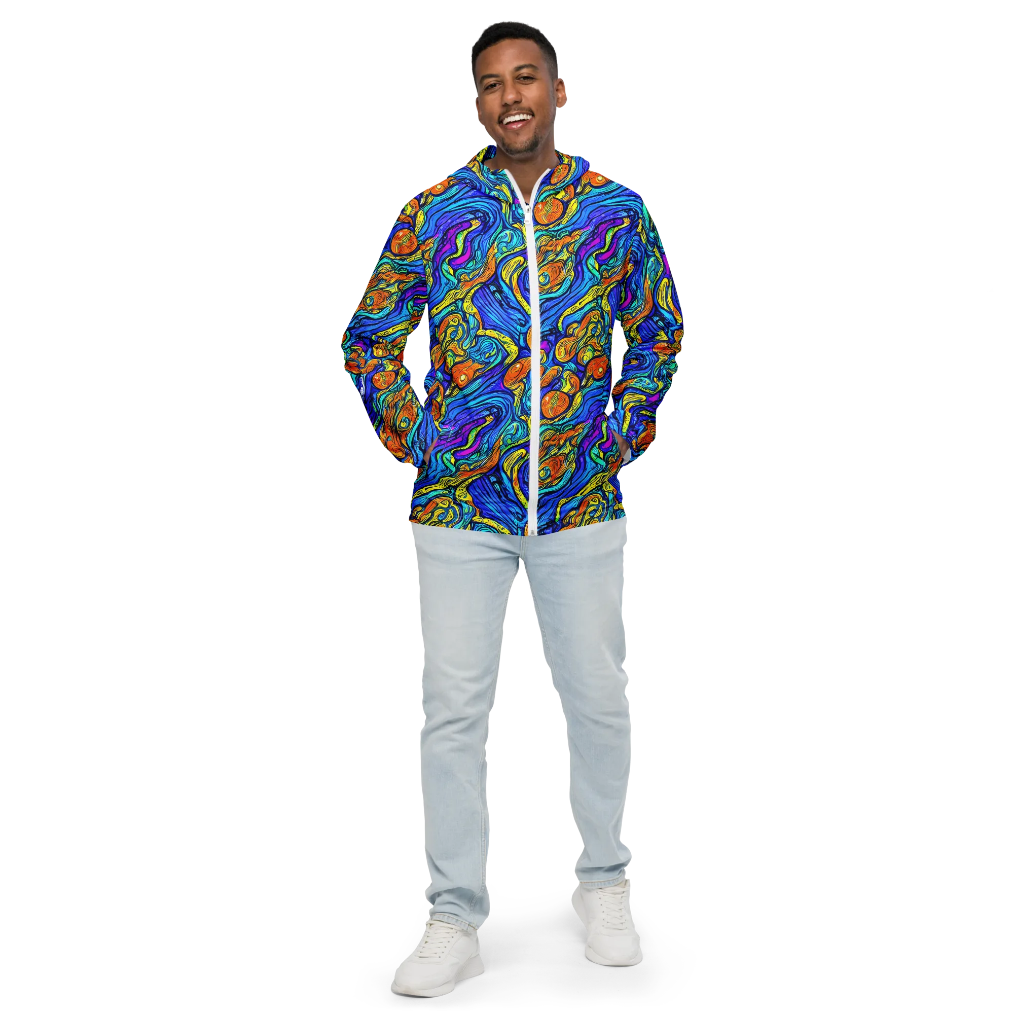 Sonic Sea on Men's Windbreaker — Front