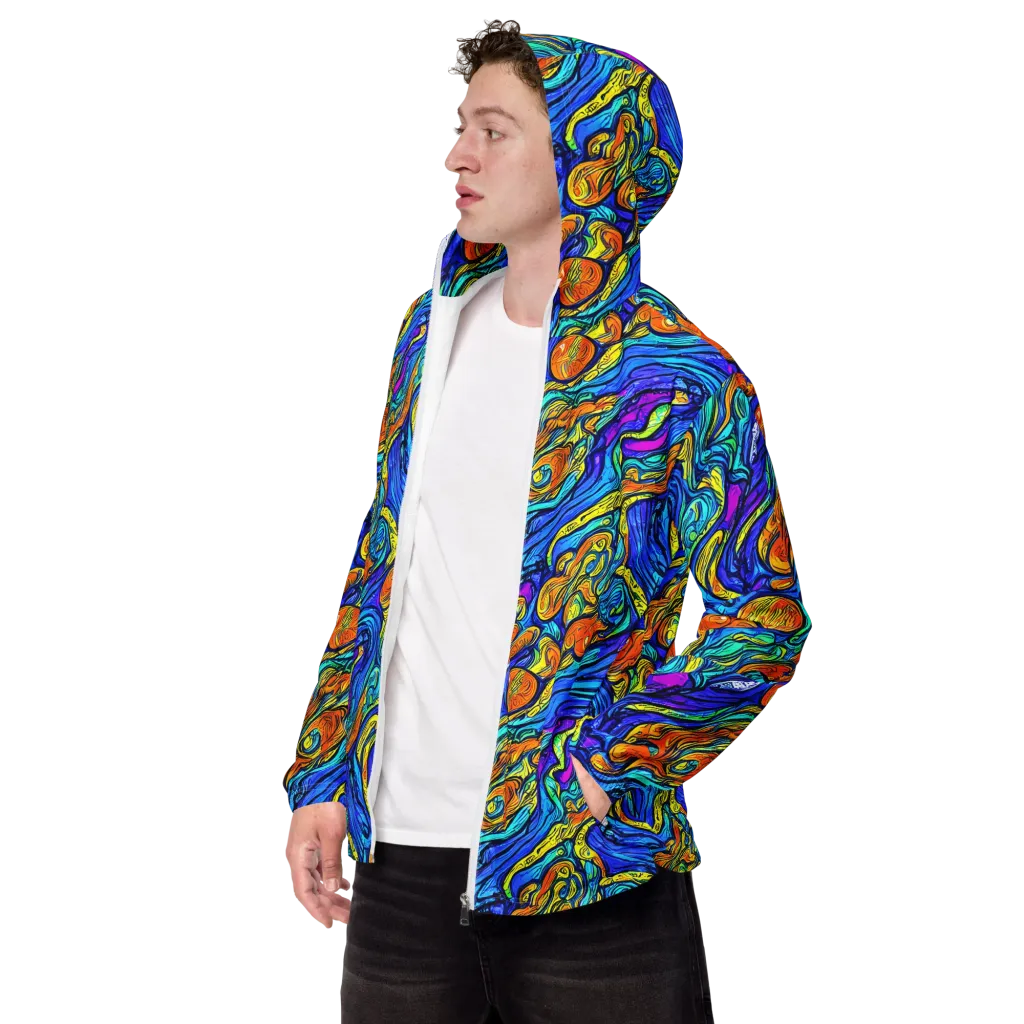 Sonic Sea on Men's Windbreaker — Left Front