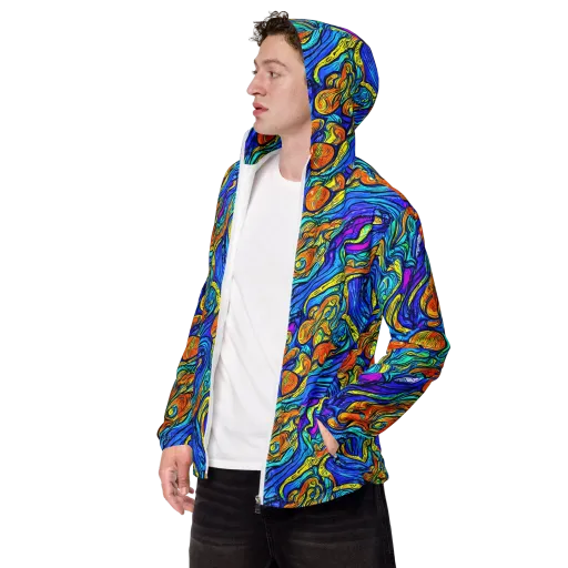 Sonic Sea on a Men's Windbreaker